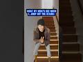 What my mom sees when l jump off the stairs 💀 #shrots