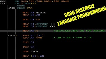 An 8086 assembly language program to add 6-bytes  and saves in memory locations.