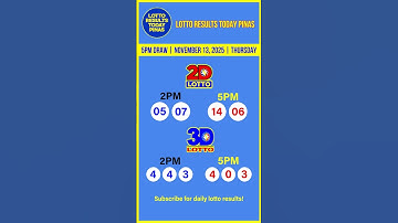 PCSO 2D 3D Lotto Results Today 5pm Draw Thursday 13, 2025 #lottoresulttoday