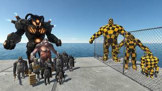 Mutant Primates Rescues Taxi Driver Hulk Evolution and Fight  - Animal Revolt Battle Simulator