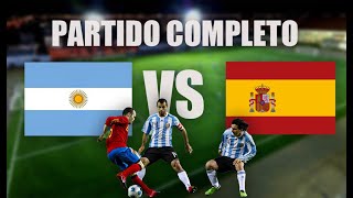 ESPAÑA 2 ARGENTINA 1 (Amistoso 2009) Partido completo