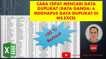 mencari data duplikat dan menghapus duplikat di excel