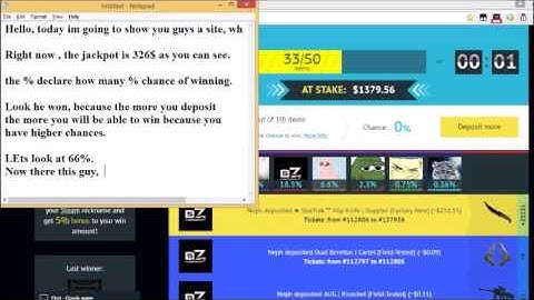 CsgoJackpot win1378$ with only 18% chance