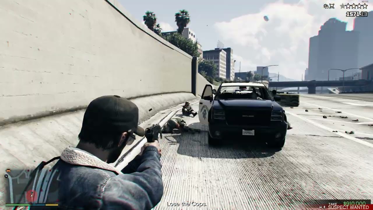 GTA V Chumash Bank Raid + Escape