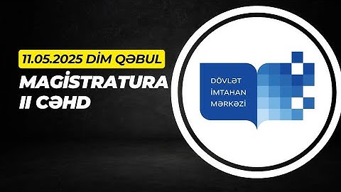 DİM 2025 Magistratura qəbul II cəhd imtahan sualları (İnformatika)