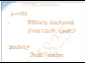 ACC501 short Leacture and note for midterm leacture 14, 15, 16, 17 18 and 19