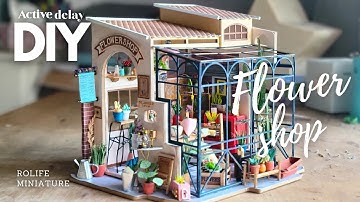 🌸 ASMR Zen Build: Ultra-Relaxing Rolife DIY Miniature Craft Flower Shop! 💐