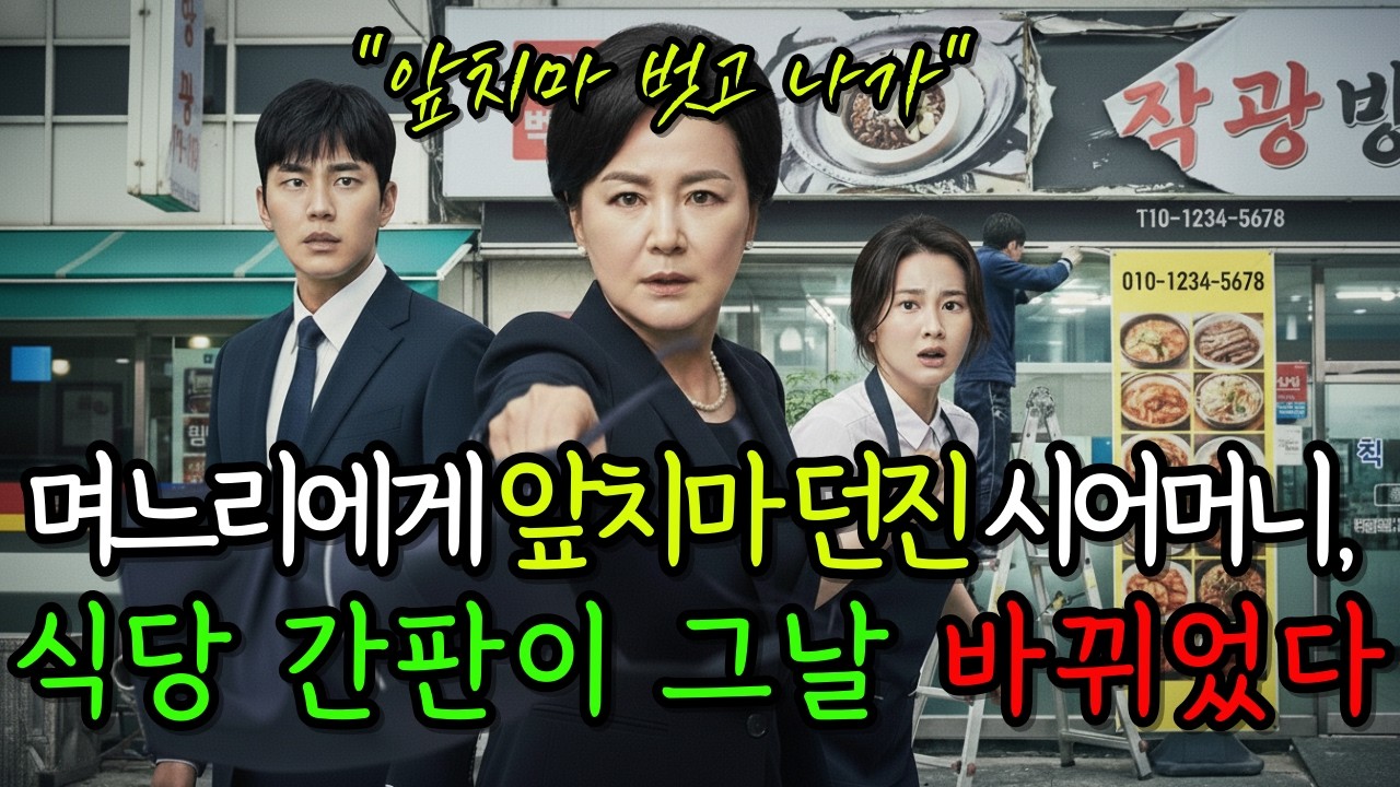 며느리에게 앞치마 던진 시어머니, 식당 간판이 그날 바뀌었다.