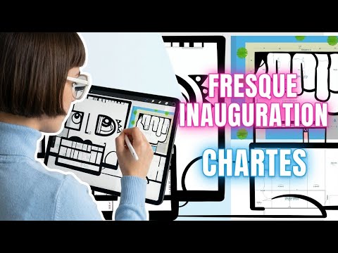 La Création de aNa d’après plan d’architecte pour une animation fresque inauguration à Chartres