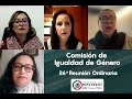 EN VIVO / Reunión Ordinaria de la Comisión de Igualdad de Género