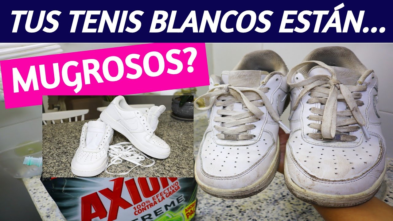 ✅ MÉTODO  efectivo para lavar TENIS BLANCO de TELA, SINTÉTICOS y sin DAÑARLOS!