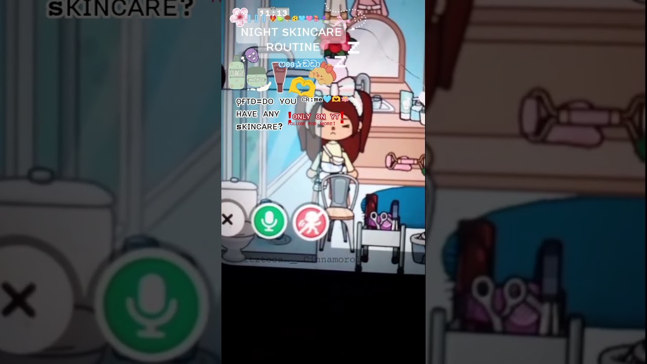 ɴɪɢʜᴛ sᴋɪɴᴄᴀʀᴇ ʀᴏᴜᴛɪɴᴇ 🪷🫶🩵🪻🪼🩷🍋‍🟩🐦‍🔥🫟 #aestheic #asethetic #love #toca