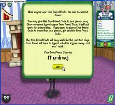 Toontown true friend codes