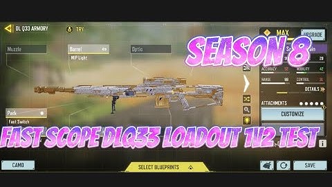 Fastest DLQ33 Gunsmith attachment in cod Mobile the king of Sniper Call of duty  1v2 test  #dlq33