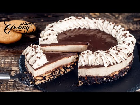 No-Bake Chocolate Biscuit Mocha Mousse Cake