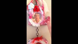 Love ~ Altered 1980s Wall Hanging