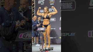 Mackenzie Dern Flexes At Ufc 321 Ceremonial Weigh Ins Ahead Of Strawweight Le Fight