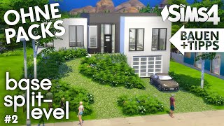 Garage & Einrichtungsstil: Die Sims 4 Haus bauen ohne Packs | Base Split-Level #2 (deutsch)