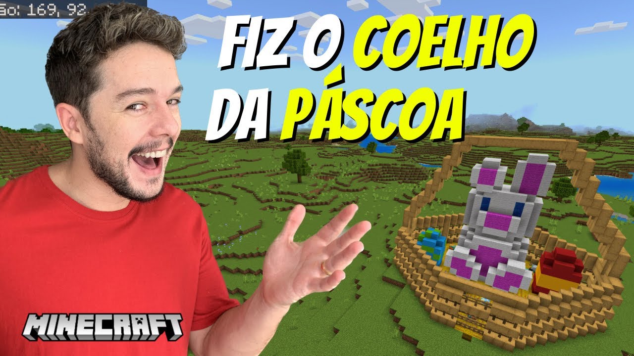 COMO EU FIZ O COELHO DA PÁSCOA NO MINECRAFT - COM OVOS DE