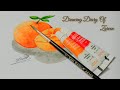 How to draw orange ll watercolour ll drawing diary of zareen