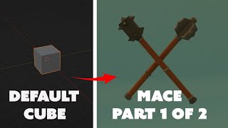 Low Poly Mace Blender Tutorial For Beginners! (Part 1 of 2)