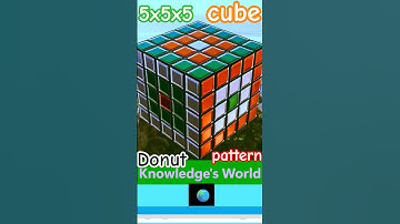 Making the donut🍩😋pattern or the dot on a glossy and matte 5x5x5 rubik