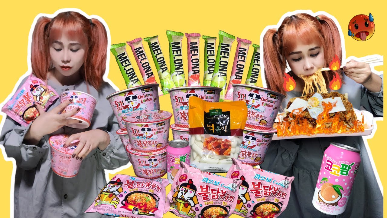 KOREAN MART SHOPPING SAMYANG CARBONARA FIRE NOODLES CHRISTMAS EDITION korean-mart-shopping-samyang-carbonara-fire-noodles-christmas-edition