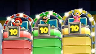 Mario Party 9 Garden Battle - Kamek Vs Mario Vs Luigi Vs Peach| Cartoons Mee