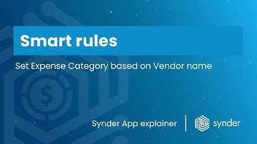 Set Expense Category based on Vendor name | Smart rules