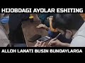 HIJOBLI QIZ BEGONA ERKAK BILAN / ABDULLOH DOMLA HIJOBLI QIZLAR ESHITING - QOSH TERGAN AYOLLAR