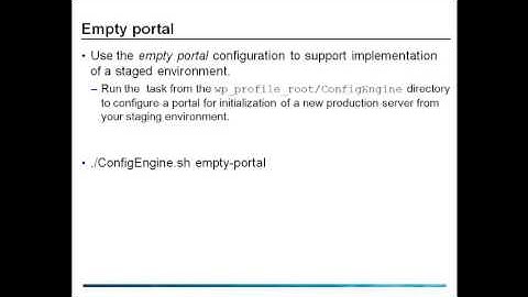Empty Portal WebSphere Portal