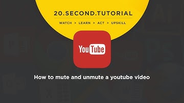 OLDIE - How to mute and unmute a Youtube video: Youtube Tutorial #17
