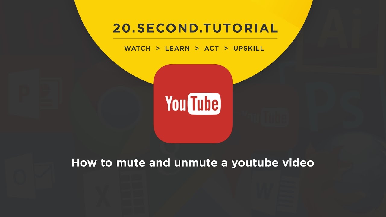 OLDIE - How to mute and unmute a Youtube video: Youtube Tutorial #17