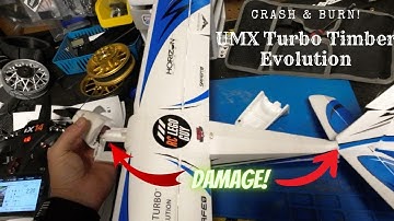 Crash and Burn what a bad flight! UMX Turbo Timber Evolution.
