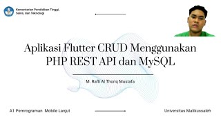 Aplikasi Flutter CRUD Menggunakan PHP Rest API dan MySQL
