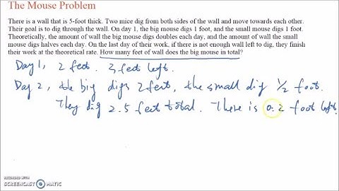 Interesting Ancient Chinese Math -- The Mouse Problem