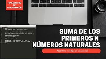 4  Algoritmo y JavaScript - Suma de los primeros n números naturales