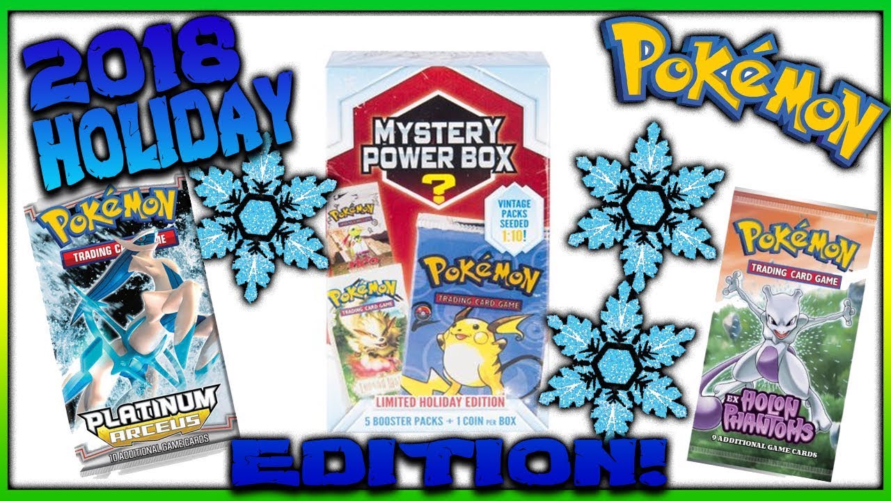 Pokemon Mystery Power Box Holiday 2018 Edition Opening! I Actually Like These Boxes! YouTube