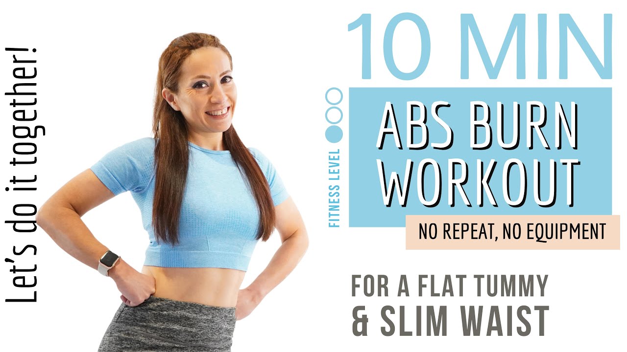10 MIN FULL ABS Muffin Top & Love Handles home workout Posture