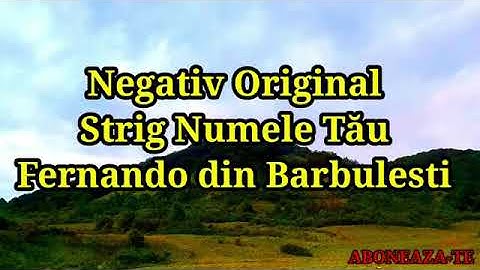 Negativ ton fata- Cu glasul meu strig numele tau