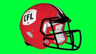 CFL Helmet Green Screen Logo Loop Chroma Animation
