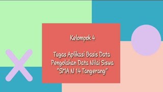 Kelompok 4 (Tugas Project Aplikasi Basis Data & Sistem Basis Data) Univ. Bina Sarana Informatika