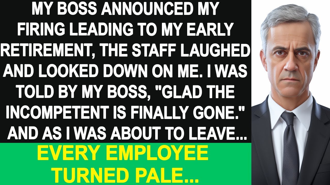 My boss announced my early retirement. As I was about to leave everyone turned pale...