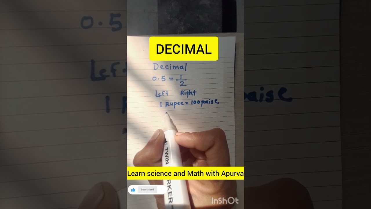 Decimal Basic Concept|Ekdam shruvat se