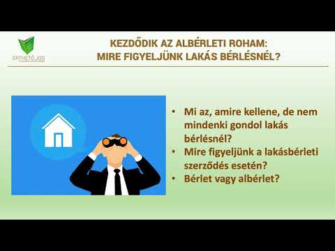 Videó: Mi az az albérlet?