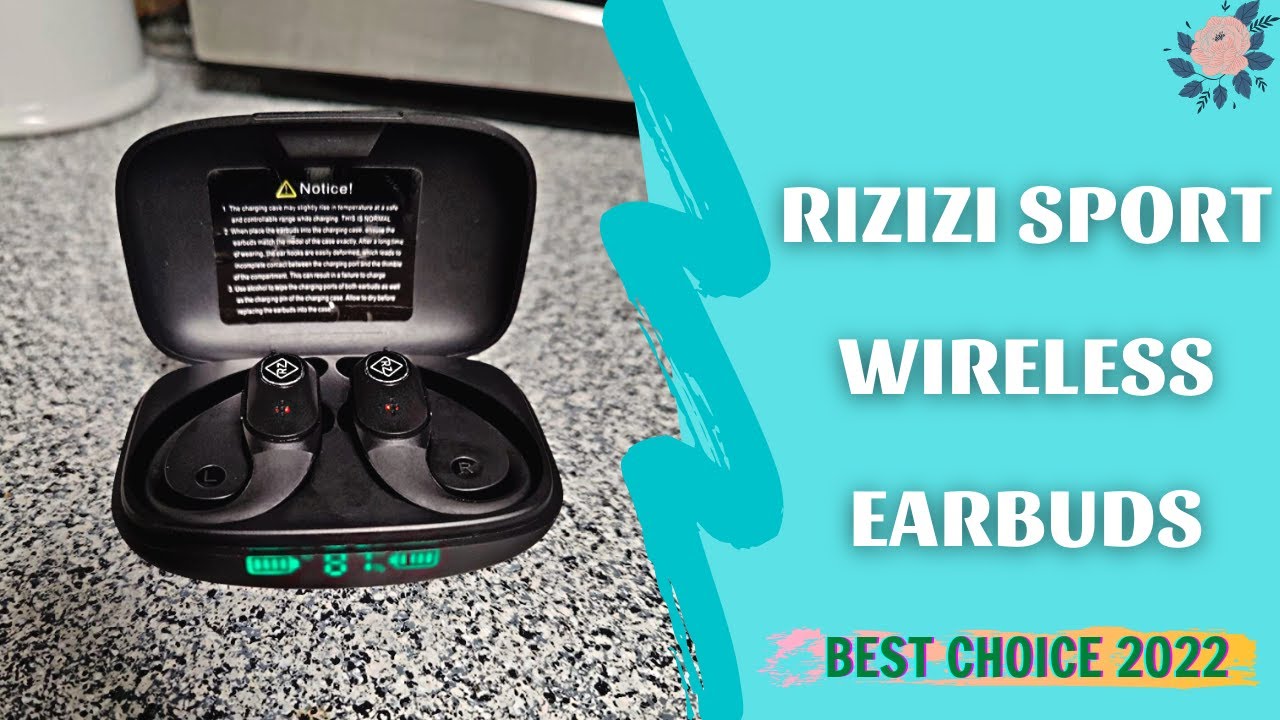 RIZIZI Wireless Earbuds Bluetooth Headphones Noise Reduction Mic with Wireless Charging Case and LED Digital Display 40hrs Playtime Earphones with Over-Ear Earhooks Bass Sound Headset for Sport Gym 