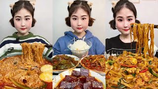 ASMR | Chinese Food Mukbang | Eating Spicy Noodles Egg Mukbang | Spicy Beef Noodles,Braised Pork