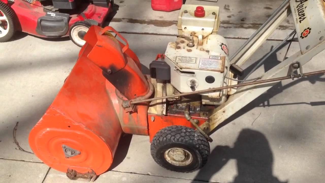 1975 Ariens 24 inch snowblower #922010 - YouTube