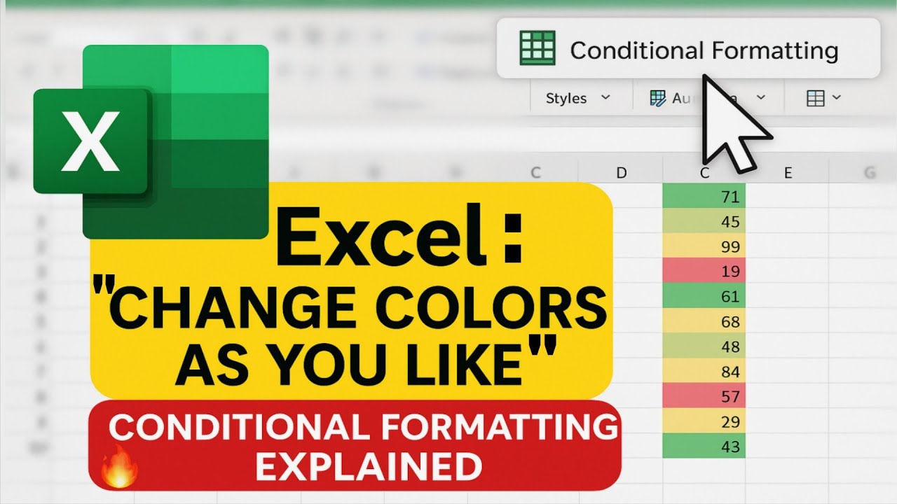 MS Excel Part 4 | Conditional formatting | Excel tutorial for beginners ...