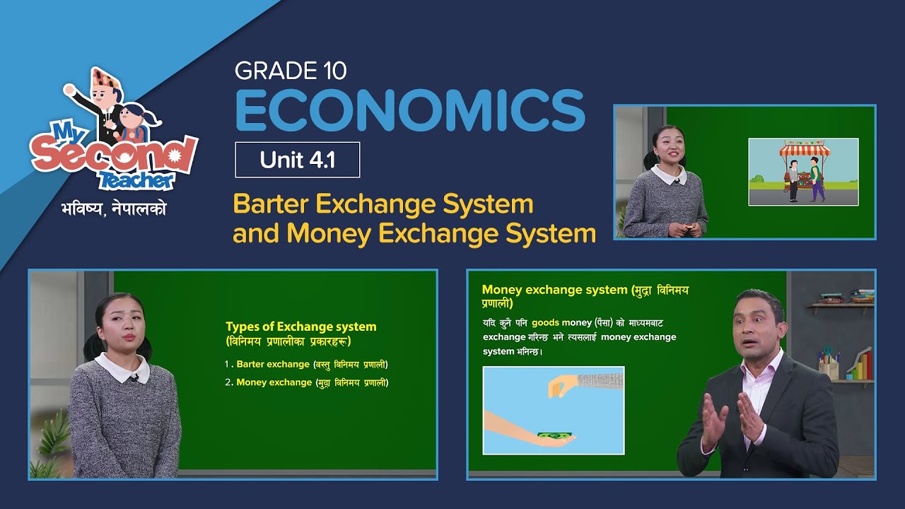 4.1 Barter Exchange System and Money Exchange System SEE Economics